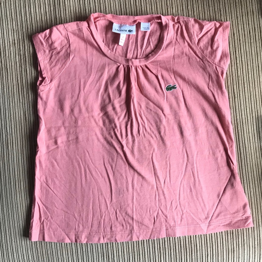 Peach color Lacoste shirt